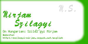 mirjam szilagyi business card